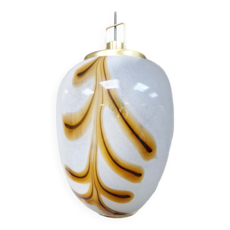 Vintage large design Italian Murano glass pendant lamp