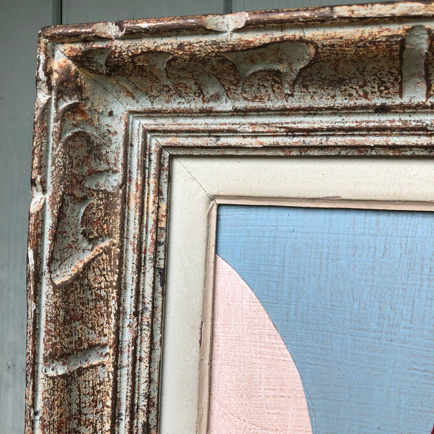 Abstract painting on panel