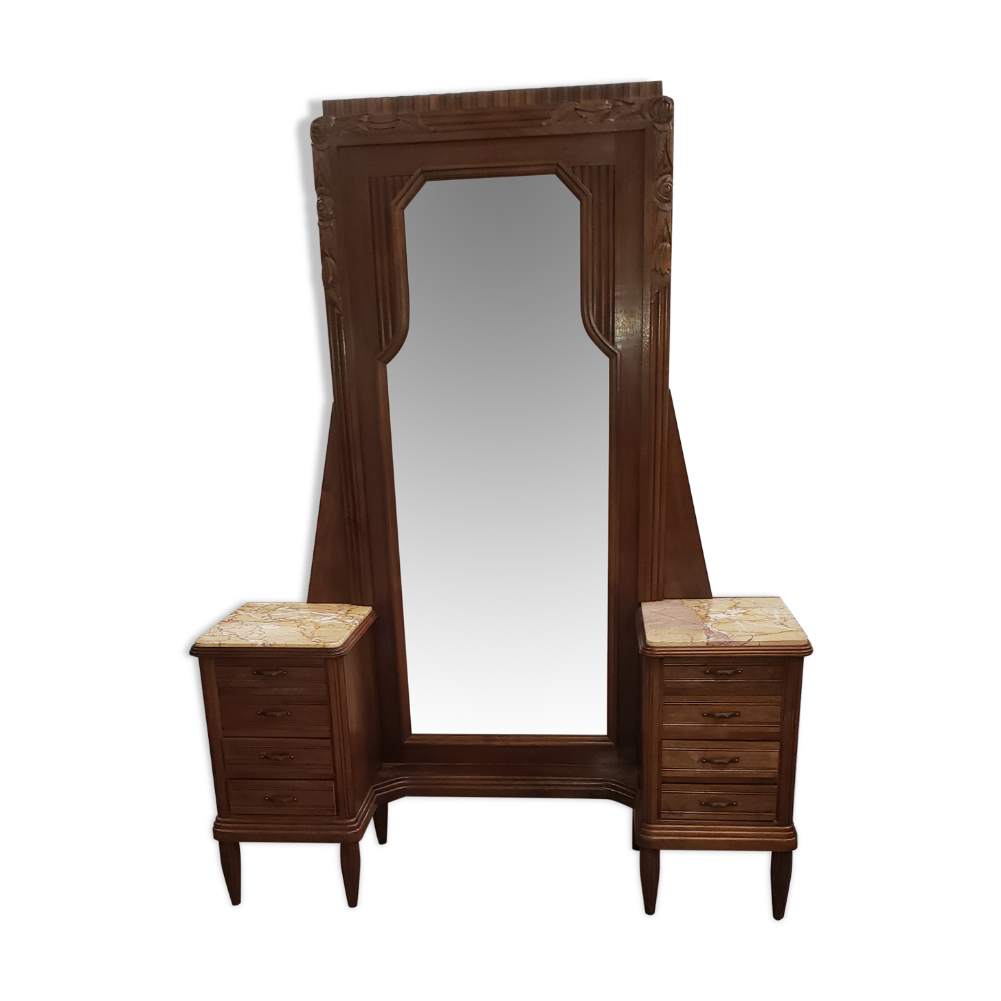 Psychedelic hairdresser art deco solid wood