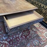 Gothic style dining table - Louis XIII walnut