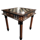 Chess table Alhambra maple bone and lacquer