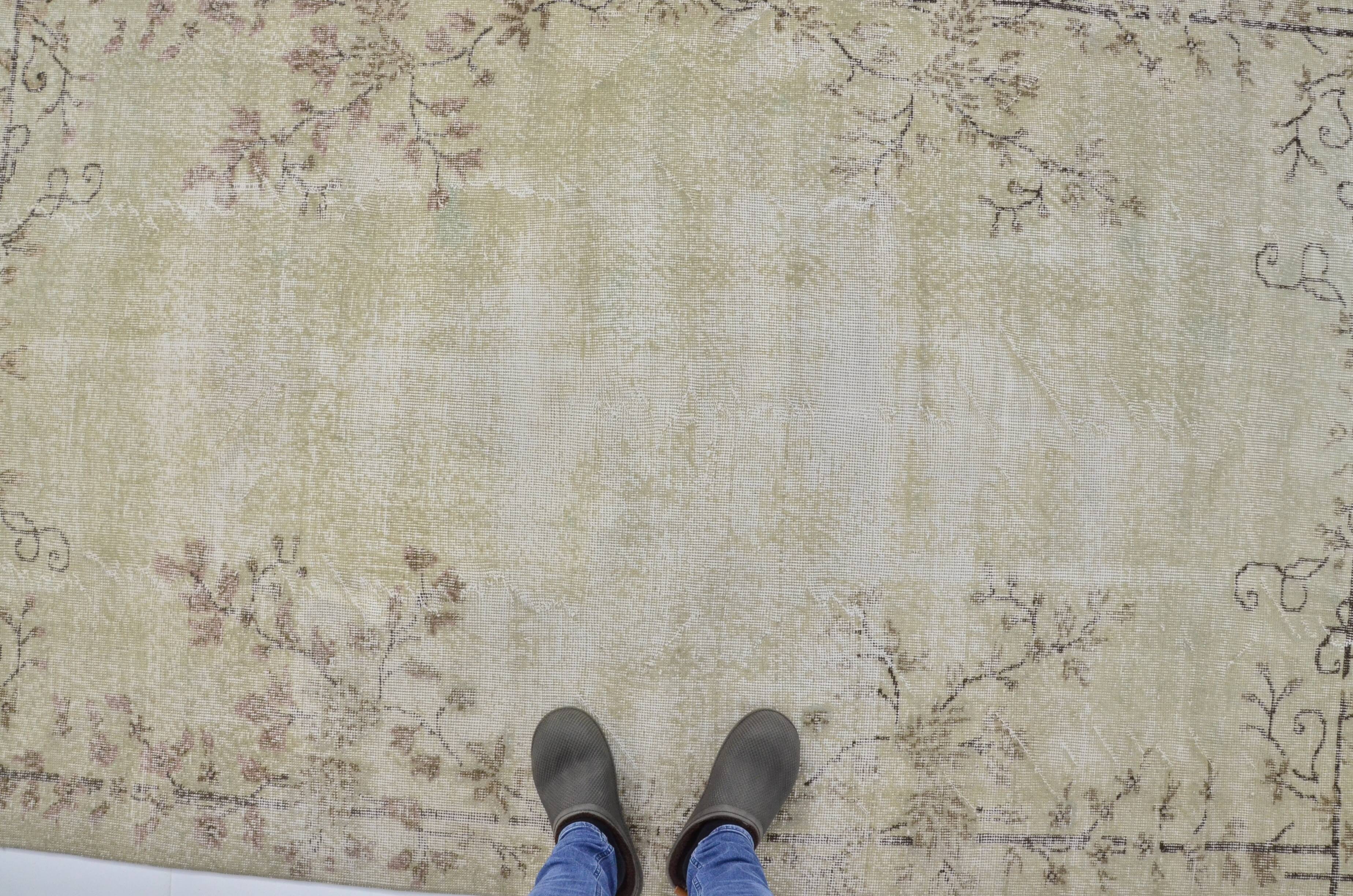 Turkish oushak vintage carpet sku 3158