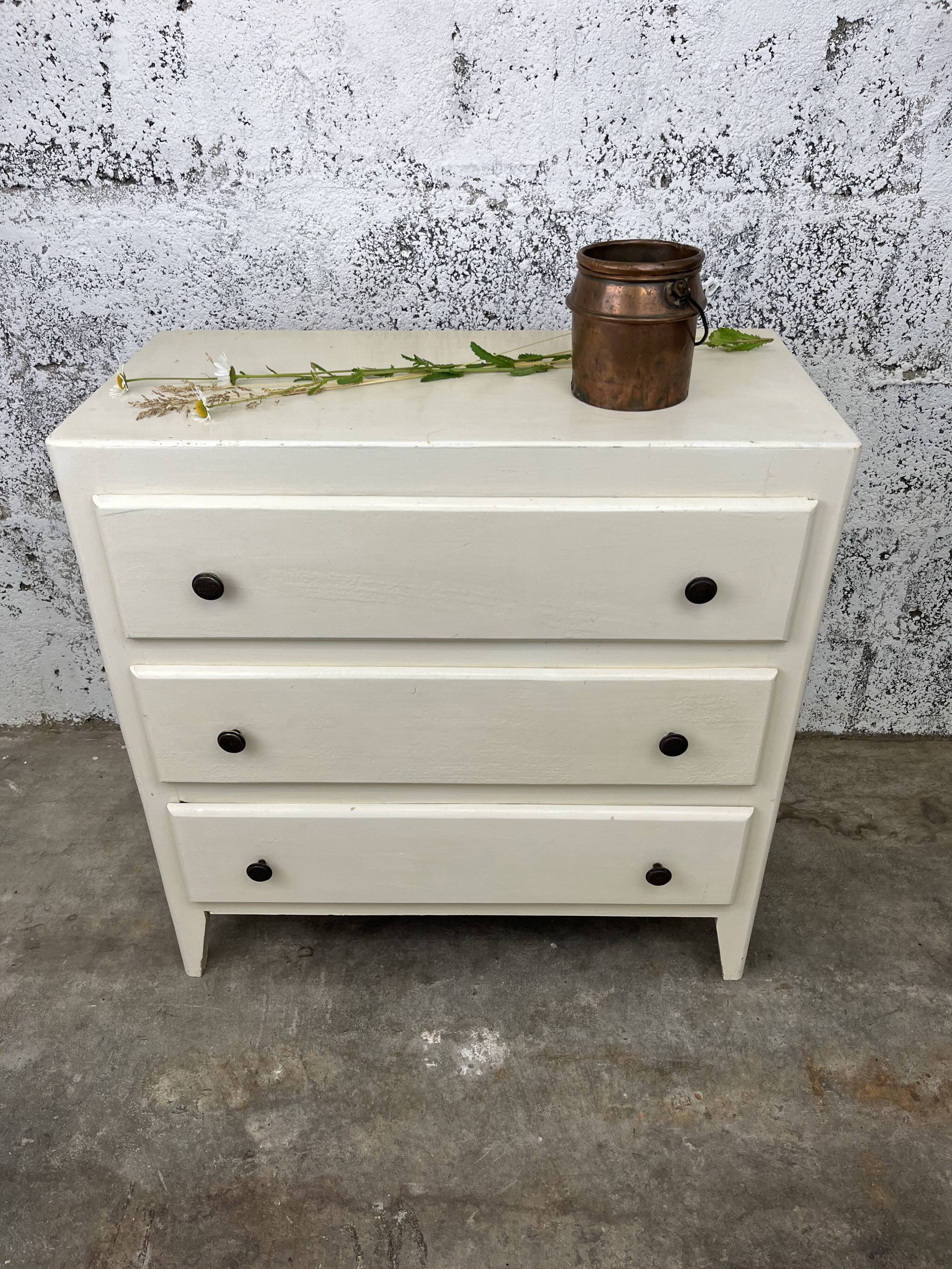 Commode vintage pieds compas