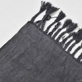 5x8 Anthracite Grey Handwoven Vintage Kilim Rug, 159x235 Cm