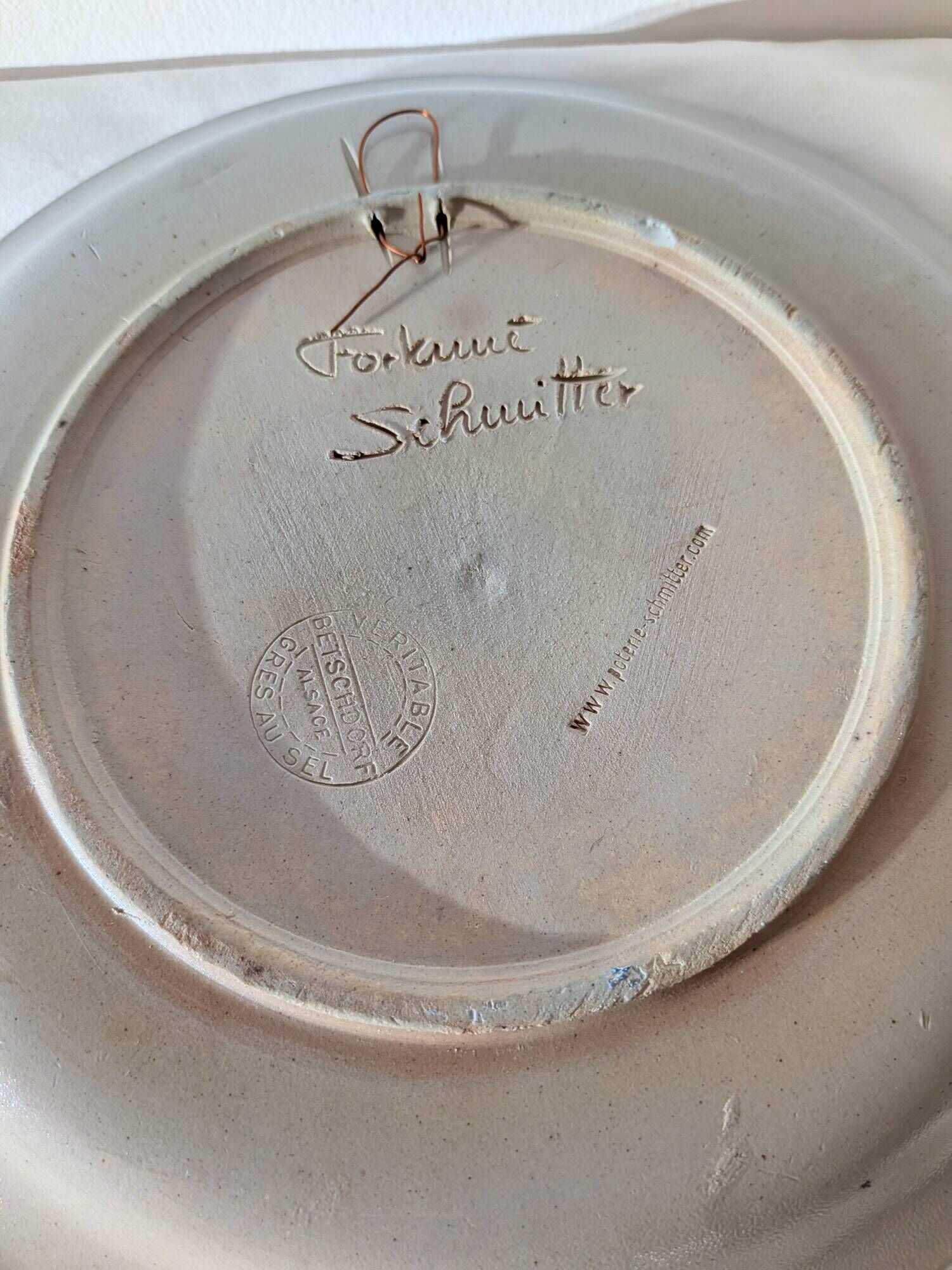 Salt-glazed stoneware wall plaque from Betschdorf – Fortuné Schmitter