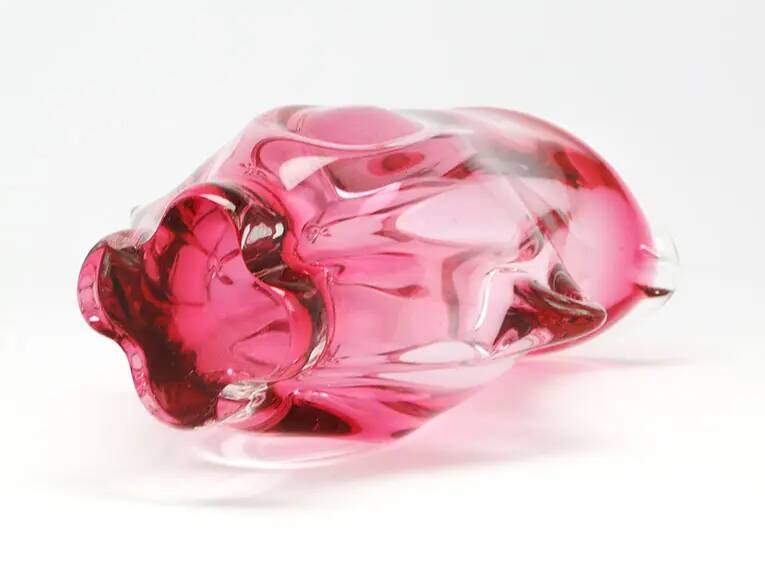 Mid-century modern vase, glass, designed by J. Hospodka, Czechoslovakia, 1960s