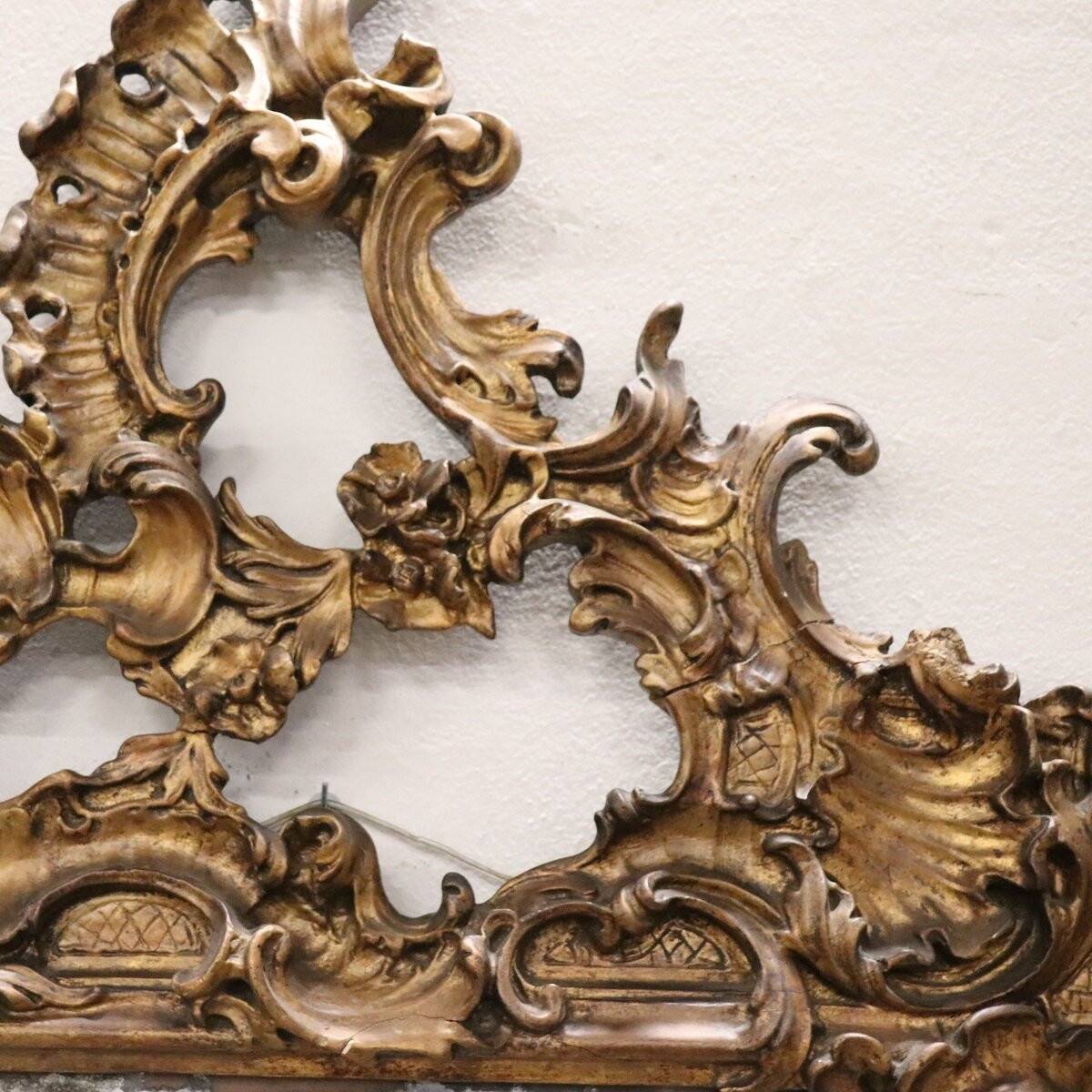 Antique Large Wall Mirror, Italy Late 19th Century