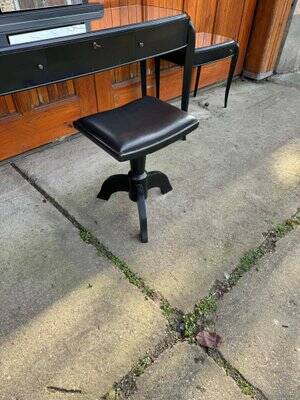 Art Deco French Black Dressing Table, Chair &amp; Nightstands, Set of 4