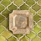 Vintage engraved brass ashtray