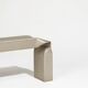 "Tube stool" bench in galvanized steel