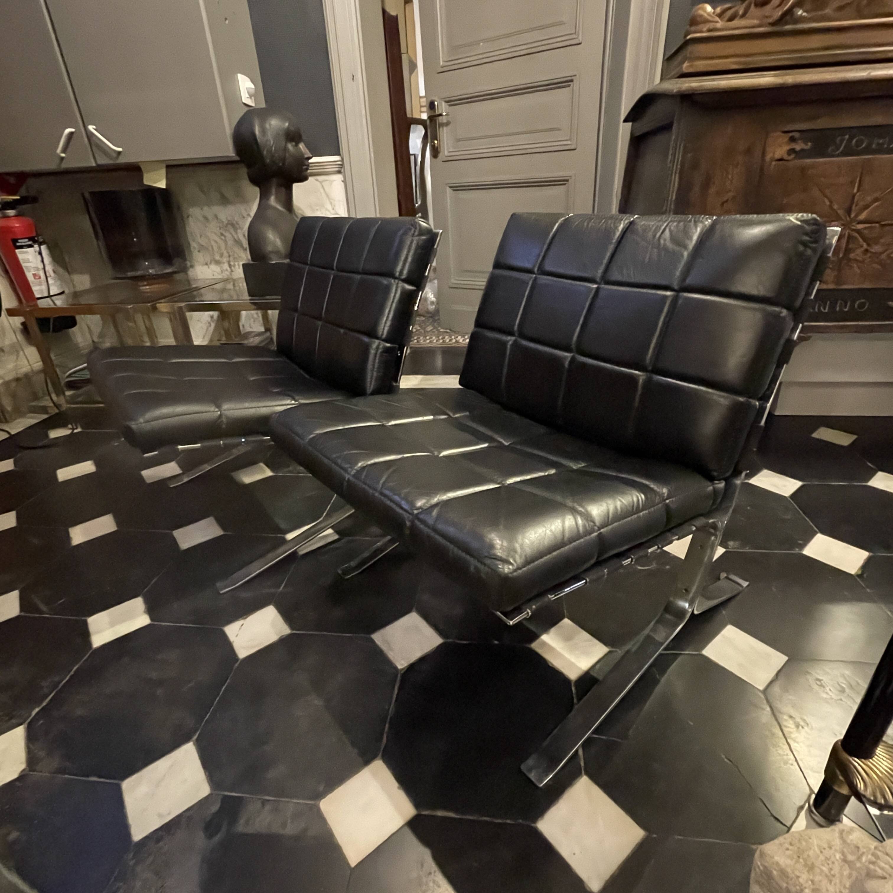 "joker" pair of armchairs / lounge chairs 60s, Olivier Mourgue for Airborne