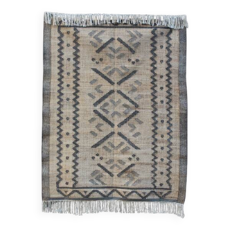 Tapis kilim en laine et coton fait main