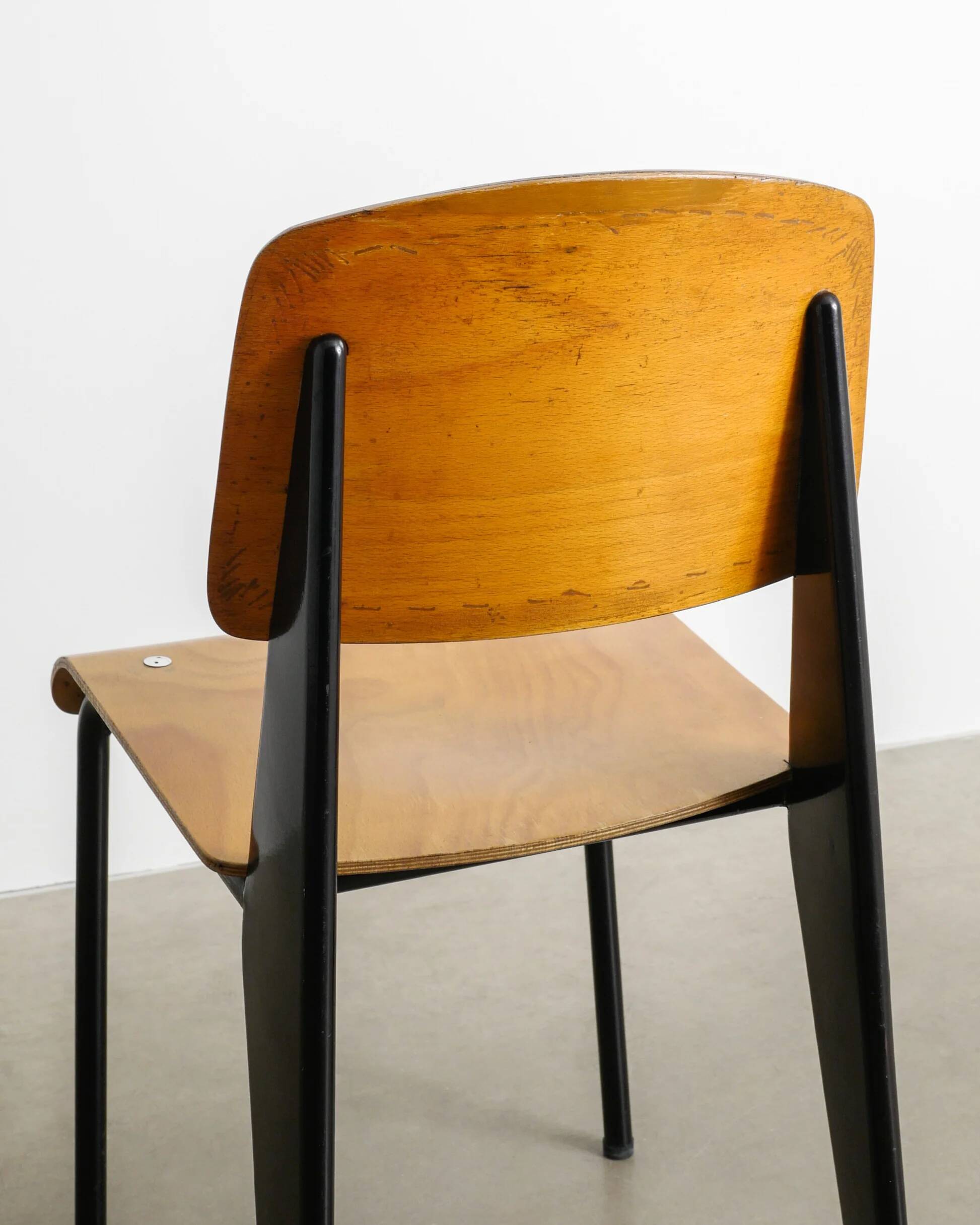 Vintage French Mid Century Jean Prouvé Metropole Standard Chair, 1950s