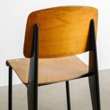 Vintage French Mid Century Jean Prouvé Metropole Standard Chair, 1950s