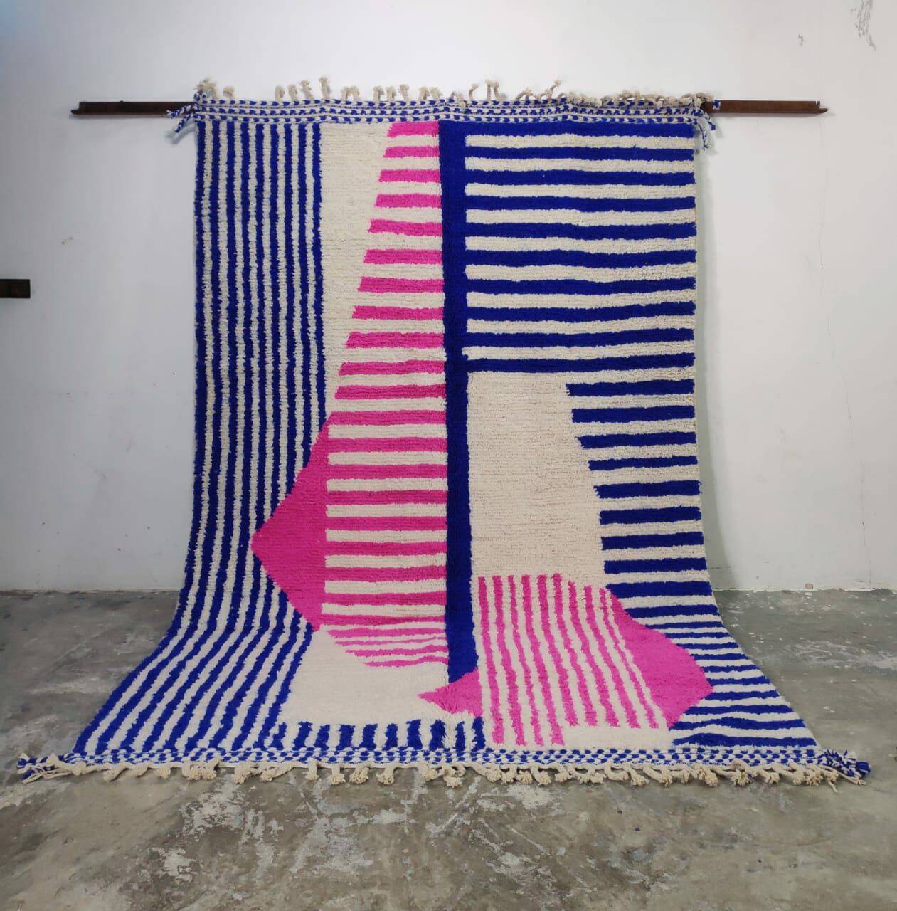 Handmade wool Berber rug 300X200 cm