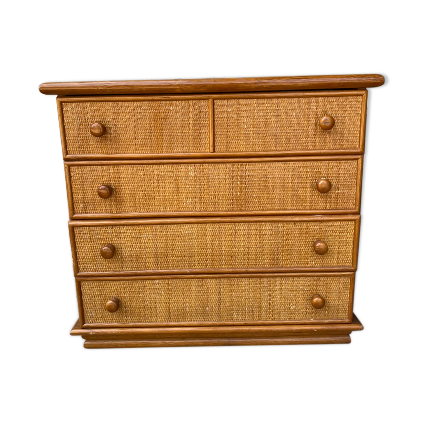 Rattan chest of drawers