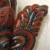 Wooden triptych mask