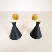 Pair of modern Italian wall sconces in Stilnovo style, wall lamp.
