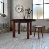 1950s round pine table with extensions