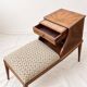 Meuble d’entrée - Banc téléphone vintage en marqueterie de bois