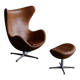 Early Egg chair with footstool by Arne Jacobsen for Fritz Hansen, Denmark 1960s