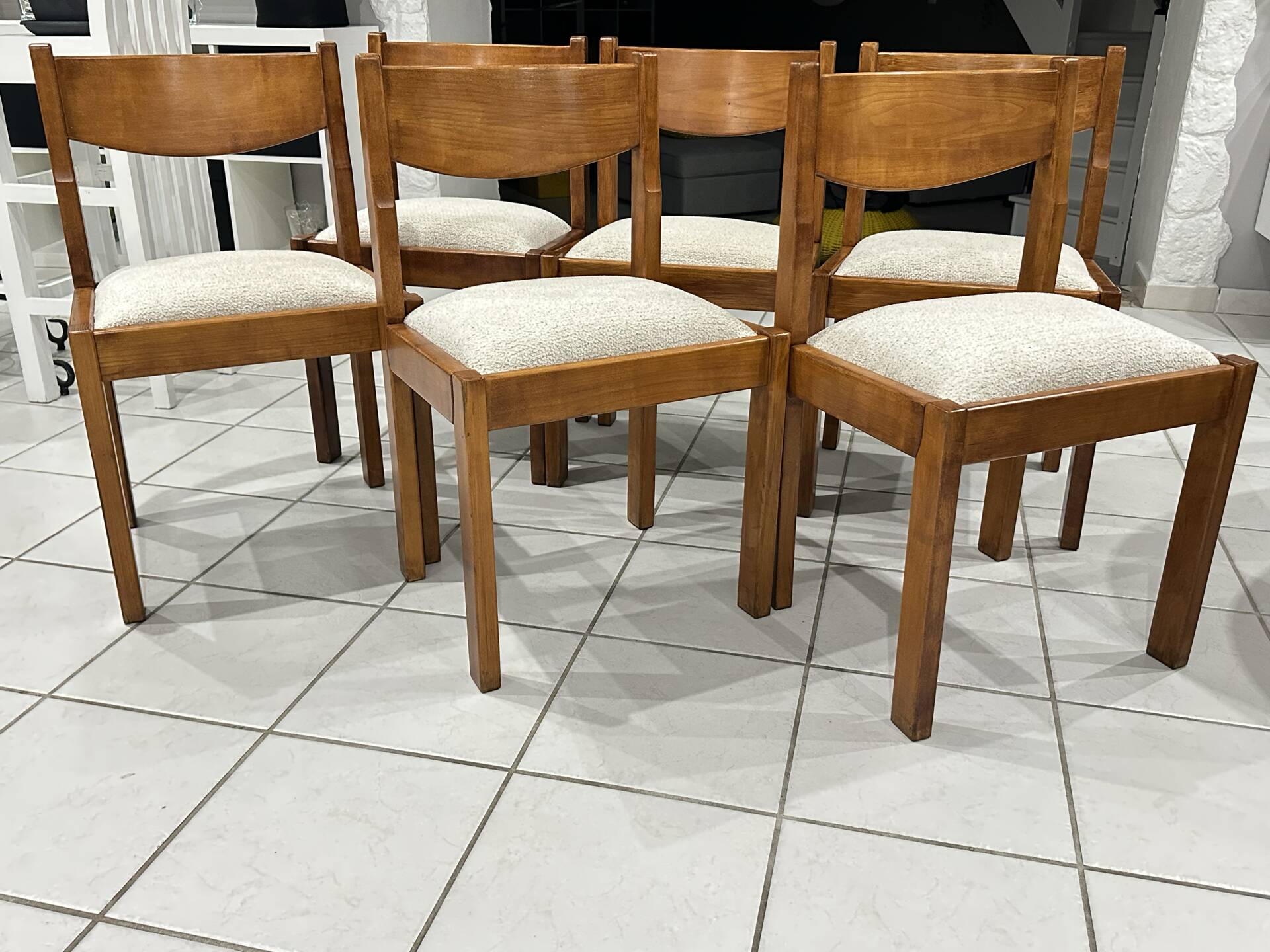 Set of 6 elm chairs from Regain vintage 1980.