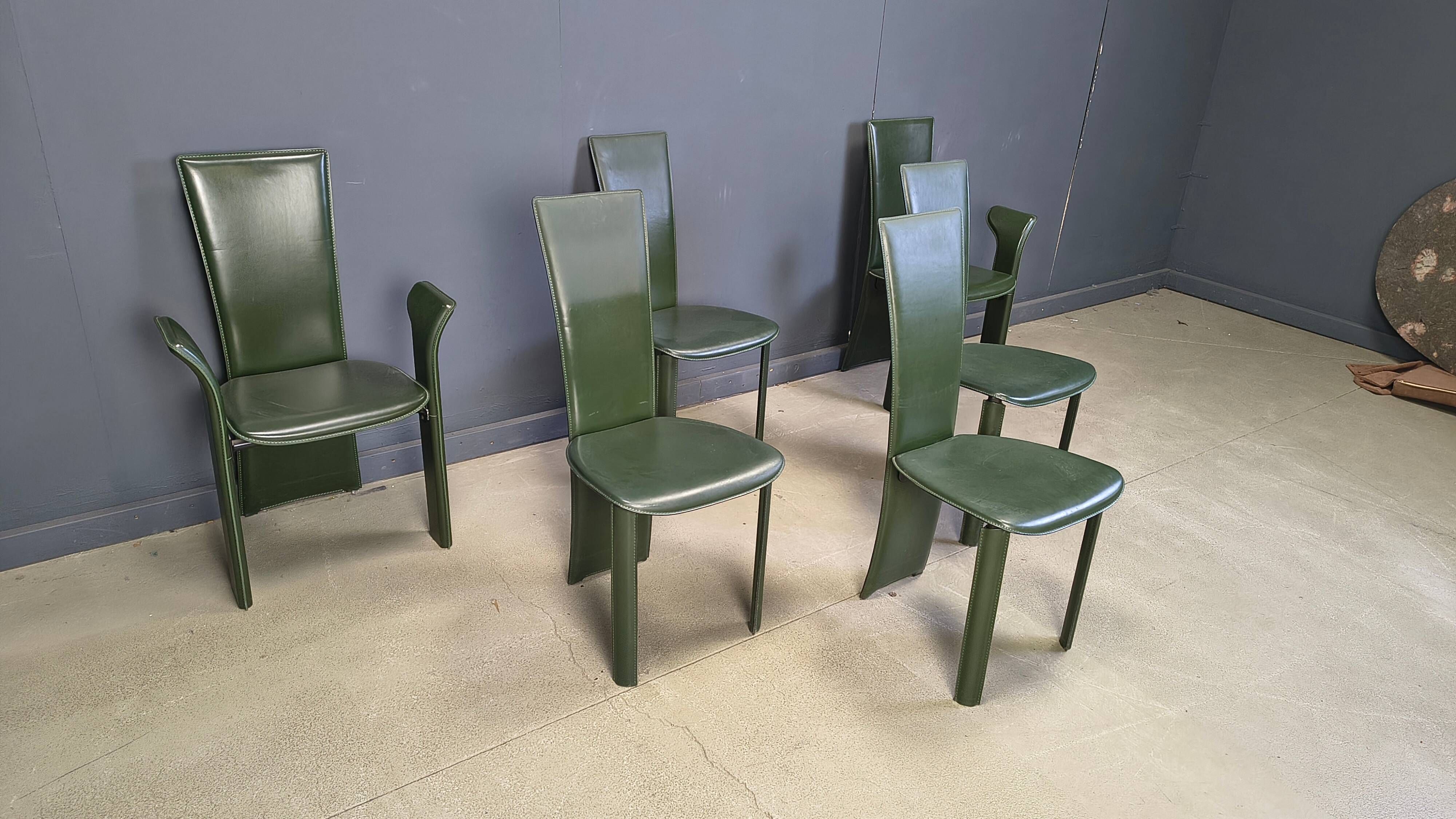 Vintage dining chairs by Pietro Costantini, 1980s, set of 6