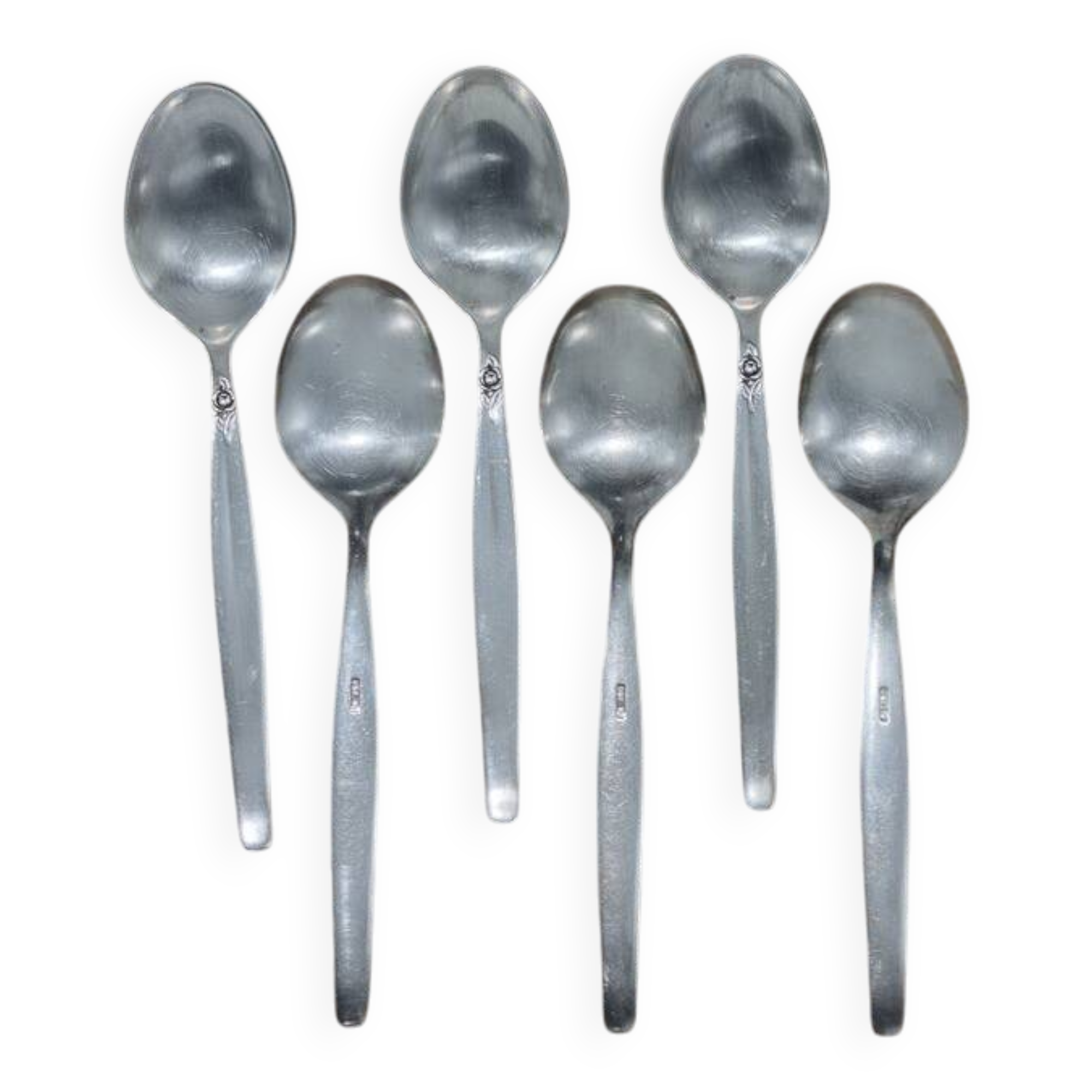 Small silver-plated metal spoons