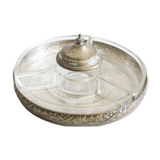 Old dish with glass compartments