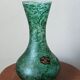 Murano blown glass vase, handcrafted in Italy