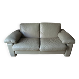 Duvivier Sofa Mouse Gray Leather