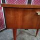 Vintage bedside table, mahogany veneer and tapered legs