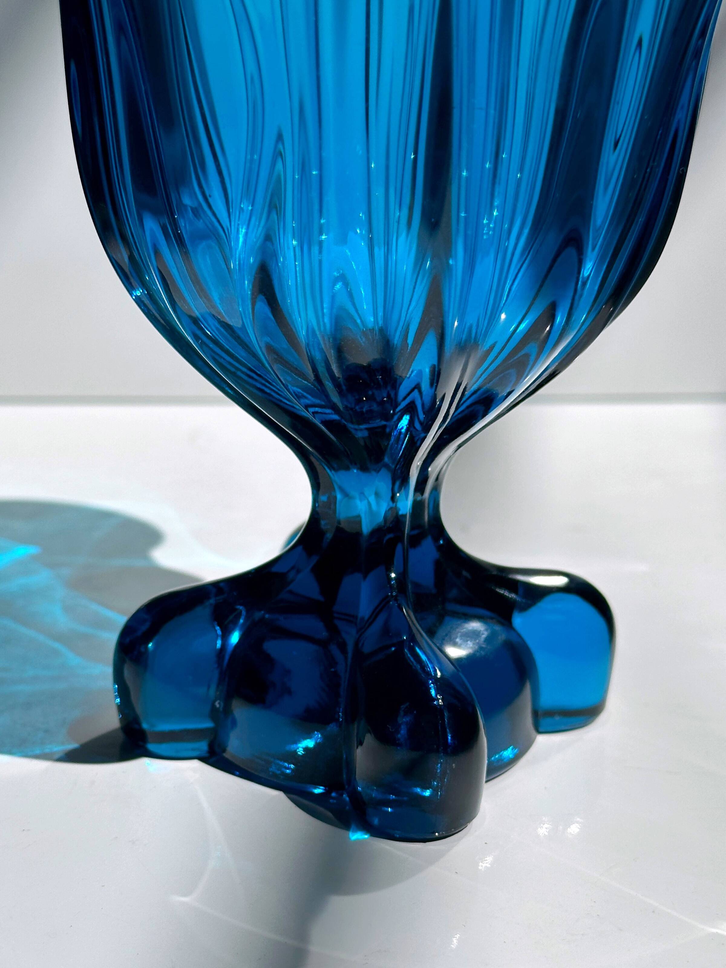1960s Viking Glass Amphora Vase
