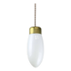 Mid-century Italian Brass and Opaline Glass Pendant Lamp