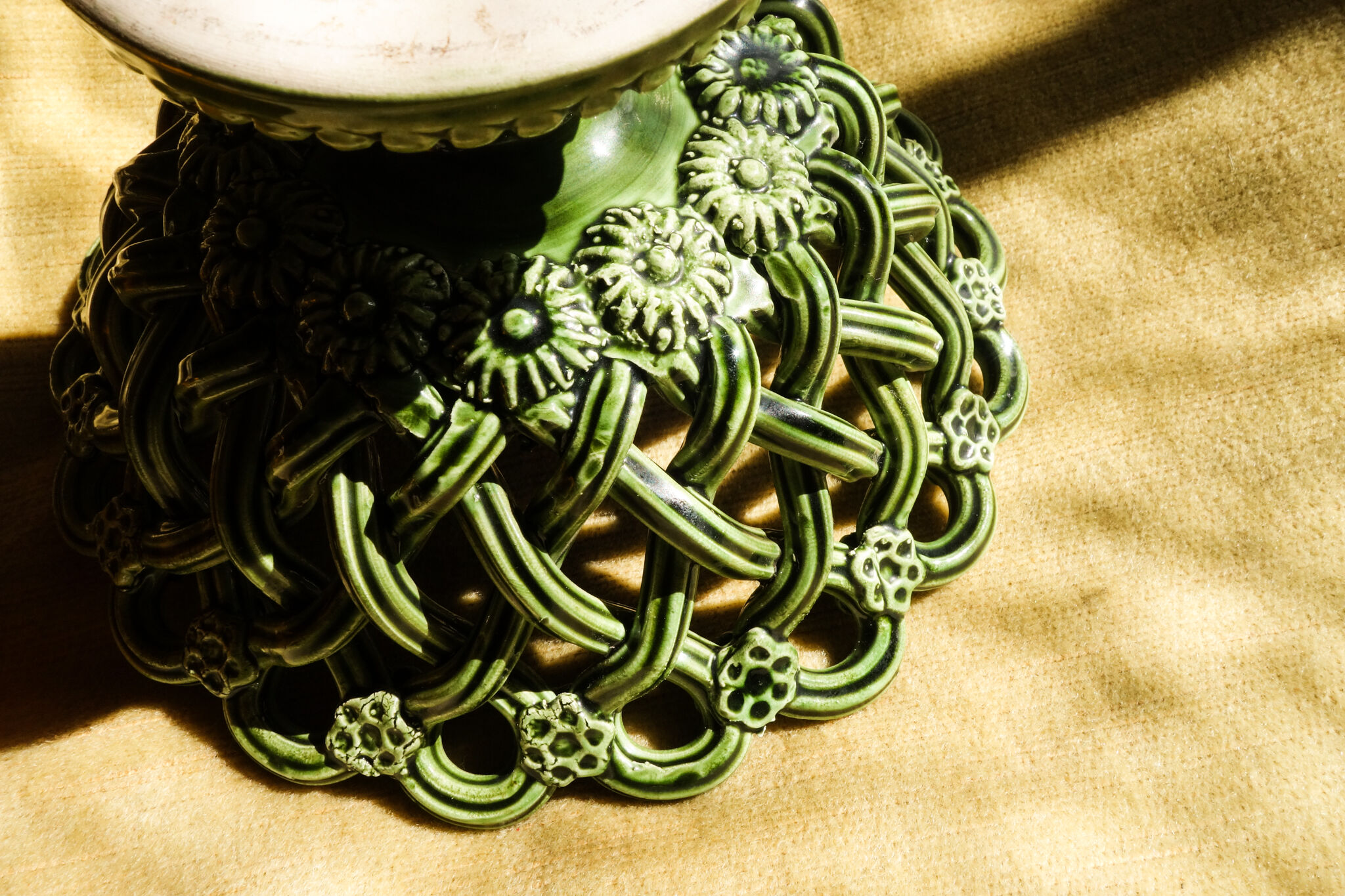 Pichon Uzes Braided Ceramic Fruit Bowl.