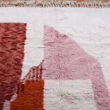 Unique natural wool Moroccan rug 3x2 m