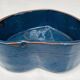 Small "Heart" dish or large blue glazed ceramic catchall.