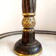 Paire de bougeoirs bois doré vintage