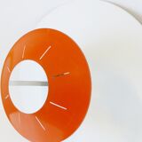 Large ceiling or wall plate orange and white vintage 1950 50s rockabilly