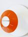 Large ceiling or wall plate orange and white vintage 1950 50s rockabilly