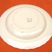 1950s Hollow plates Salins France Scalloped edge Color: Ivory