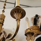Lustre en bronze doré style Louis XVI - 6 lumières