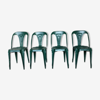 Series of 4 Multipl's bistro chairs by Joseph Mathieu