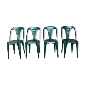 Série de 4 chaises bistrot Multipl’s par Joseph Mathieu