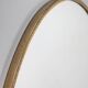 Vintage 1950s wall mirror in golden brass italian design