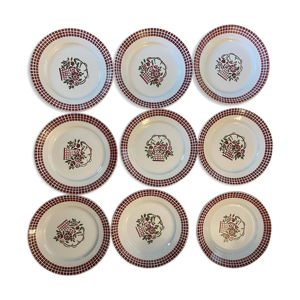 9 assiettes badonviller