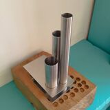 Soliflore, vase, in stainless steel Letang Rémy, rare model