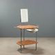 Antique metal and marble dressing table with mirror, Italy, 20th century.