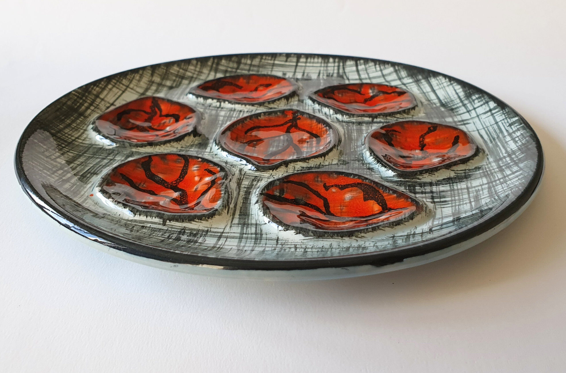 Pornic 60s oyster serving plates