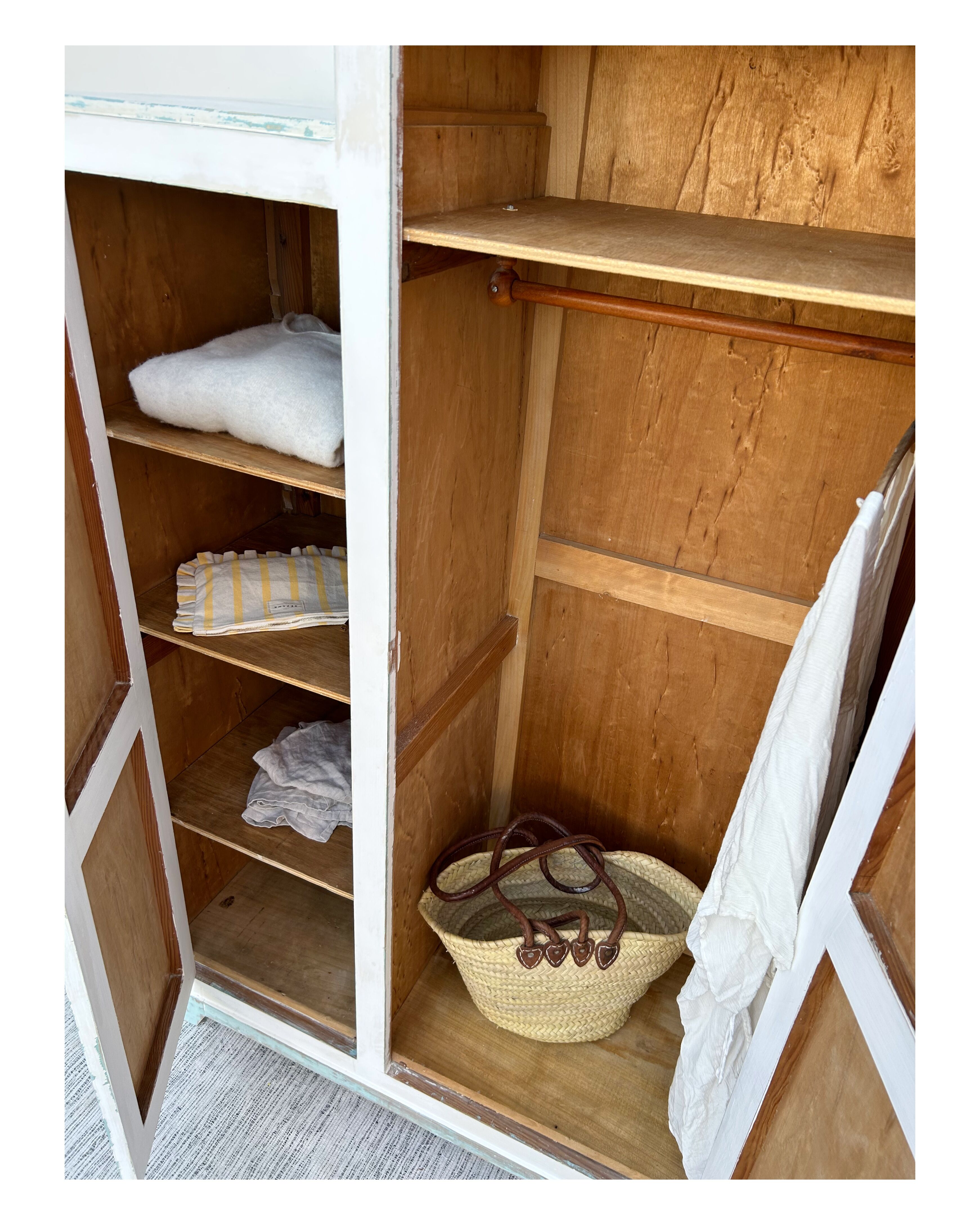 Asymmetrical Parisian wardrobe